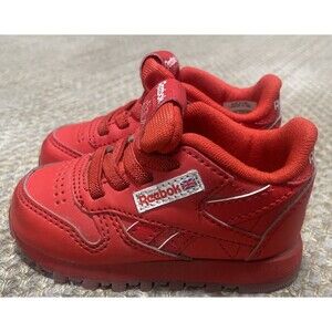 Reebok Red Popsicle Kids Shoe Toddler 4 Leather Sneakers